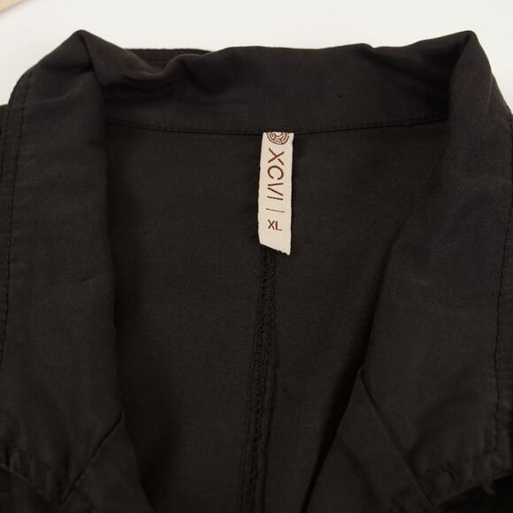 XCVI Black Long Sleeve Longline Lyocell Blend Soft Blazer Jacket Womens Sz XL - Picture 6 of 7